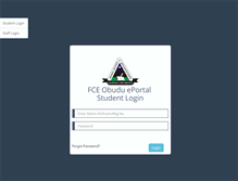 Tablet Screenshot of portal.fceobudu.edu.ng